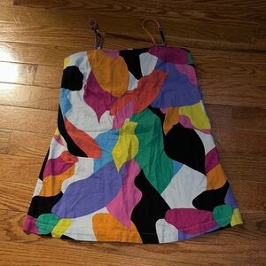 a new day Multicolor Abstract Mini Dress with Black Accents